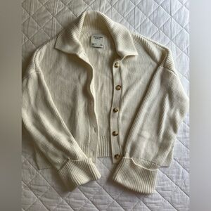 White Abercrombie Cardigan